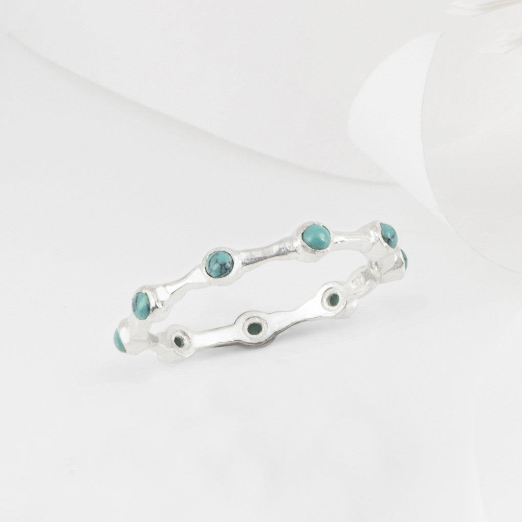 Turquoise hot sale eternity band